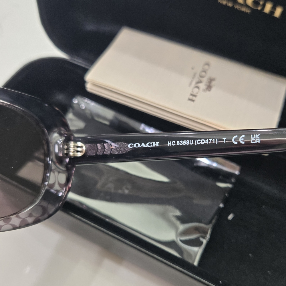 Coach Women's Signature Pattern Rectangle Sunglasses - Picture 5 of 6